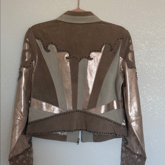 Idyllwind Tan and Bronze Studded Leather Jacket - Picture 6 of 6